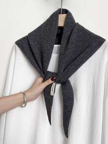1pc Pure Wool Triangular Scarf, Versatile Use, Excellent Warmth, Suitable For Winter Wear, Can Be Used As Headwear Or A Fashionable Multifunctional Gift - Multicolor - View 28