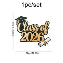 Decoraciones para fiesta de graduación 2026, 1 set de gorra de fieltro, trofeo, pergamino de diploma como accesorios para fotos - graduado - Ver 3