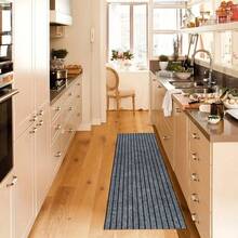 1pc Entrance, Kitchen, Bathroom, Hallway, Balcony Anti-Slip, Anti-Oil, Anti-Stain, Water-Absorbent, Easy-To-Clean Mat - Grey - View 2