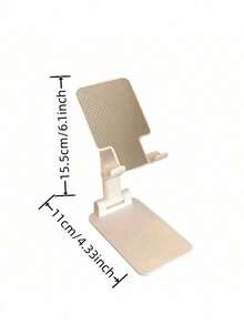 1pc Adjustable & Foldable Mobile Phone Holder, Portable Slouchy Desk Stand, Non-Slip Plastic Tablet Stand, Battery-Free - 彩色 - 查看 3