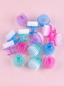 2支/4支/6支/10支装心形指甲清洁刷，圆头指甲除尘刷，角质层清洁刷，污垢去除刷，多功能刷 - 彩色 - 查看 7