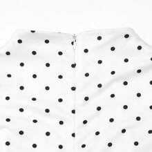 Polka Dot Print Elegant Temperament Women's Dress Suitable For Dating And Festivals - 白色 - 查看 5