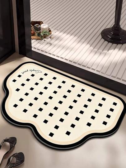 1 件复古云朵造型浴室地垫，豪华平底地垫，适用于厨房、浴室、淋浴间、卫生间、洗手池，春夏皆宜，节日装饰，家居装饰