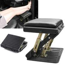 Adjustable 4-Level Height Foot Rest With Soft Pad For Car, Home, And Train Use - Multicolor - View 1