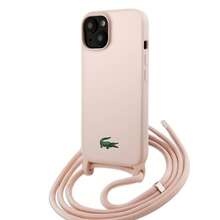 Lacoste Silicone Case With Crocodile Strap For IPhone - Pink - View 1