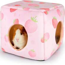 Strawberry Design Washable Small Pet Guinea Pig/Rabbit/Hamster/Chinchilla Cage, Comfortable Guinea Pig Nest - C-pink - View 10