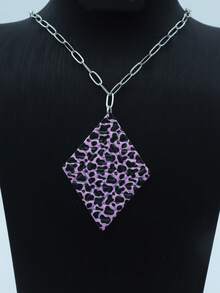 1件新款印花圆形菱形几何朋克风男士吊坠项链 - 項鍊 - 查看 22