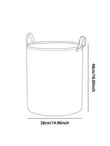 1 pieza/2 piezas Cesta de almacenamiento plegable de gran capacidad con asa y estampado de patrones de animales, cesta de almacenamiento multiusos para guardería, pañales de bebé, ropa, juguetes, organizador, caja de almacenamiento plegable - Multicolor - Ver 10