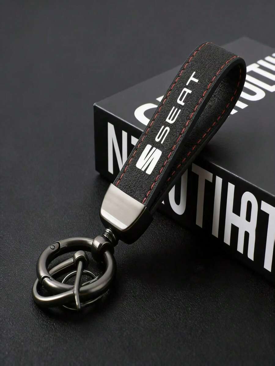 High Grade Suede Leather Car Keychain Key Rings For SEAT TOLEDO Leon EXEO Mk3 Mk2 5f Ateca Altea Bolero Salsa Cupra Car - A - View 1