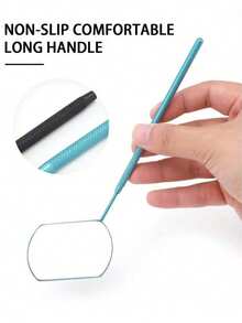 1 pieza Espejo para extensión de pestañas, Espejo de inspección de pestañas multifuncional de acero inoxidable, Herramienta de maquillaje y belleza - Herramienta para extensión de pestañas - Espejo para técnico de pestañas - Multicolor - Ver 6