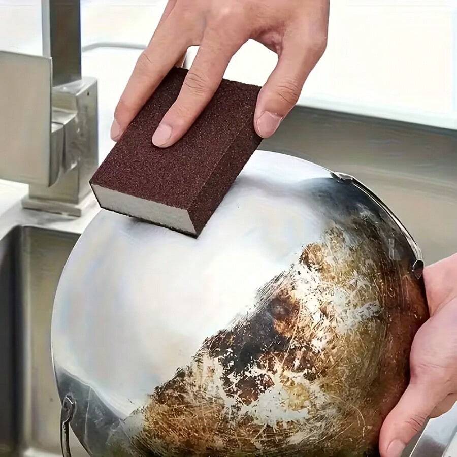 Brown Magic Scouring Pad, Suitable For Kitchen Pot Washing, Dish Cleaning, Stain Removal, Descaling, Rust Removal And Scrubbing, Reusable And Durable, Easy To Use, Effective Tool For Cleaning Stubborn Dirt