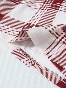 3条装女士可爱格子卡通睡衣短裤，柔软不透光涤纶面料，适合四季居家休闲穿着 - 彩色 - 查看 4