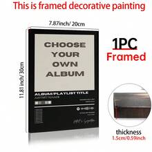 1pc Customizable Album Cover Art Print, Personalized Music Poster, Room Decor, Customized Poster, Customizable Wall Art, Customized Photo, Customizable Item, Frame Optional - Multicolor - View 13