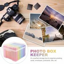 NetHong Photo Storage Box Organizer For 5x7 Photos, Clear Carrying Case With 6 Inner Boxes - Rectangle - View 6