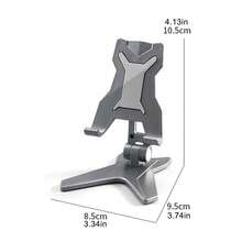 1个便携式可折叠桌面手机支架 - 淺灰色 - 查看 4
