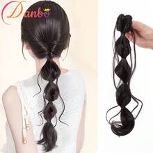 Kẹp tóc đuôi ngựa bằng sợi tổng hợp dệt thủ công sang trọng, kiểu tóc đuôi cá, tết xoắn, buộc thấp, kiểu tóc lười biếng, kẹp chắc chắn phù hợp với mọi loại tóc. - Nhiều màu - Xem 10
