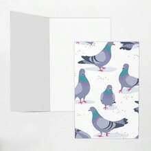 誕生日グリーティングカード 青みがかった鳩 かわいい 可愛い 封筒付 ギフト クリスマス バースデーカード フェスティバルパーティー招待状カップルクリスマスカード Blue - 青 - チェックする 5