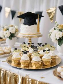 12 chiếc que cắm bánh cupcake tốt nghiệp năm 2026, que cắm bánh cupcake tốt nghiệp năm 2026 lấp lánh, đồ trang trí trung tâm tiệc tốt nghiệp, trang trí nhà cửa, que cắm bánh cupcake tốt nghiệp năm 2026, mũ tốt nghiệp và bằng tốt nghiệp, đồ trang trí bánh tiệc tốt nghiệp năm 2026 - Màu đen, đỏ và xanh dương - Nhiều màu - Xem 5