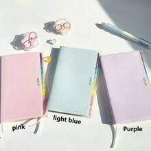 2026 Rainbow Index Leather Planner | Monthly & Weekly Planning Notebook, Single Page Diary, 365 Days, Wirebound, Dated, For Time Management Notes, Suitable For Adults, Self-Discipline Check Diary - A6 - View 3