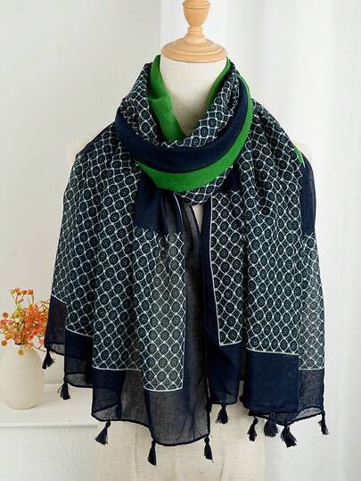 1pc Luxury Soft Neck Scarf 85*180CM Long Scarf For Women, Outdoor Shawl, Fashionable Printed Scarf, Versatile Headscarf, New Arrival