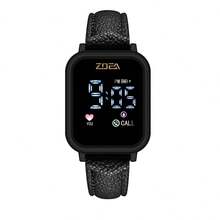 ZOEA Couple Digital Watches - 錶帶:黑色/錶殼:黑色 - 查看 1