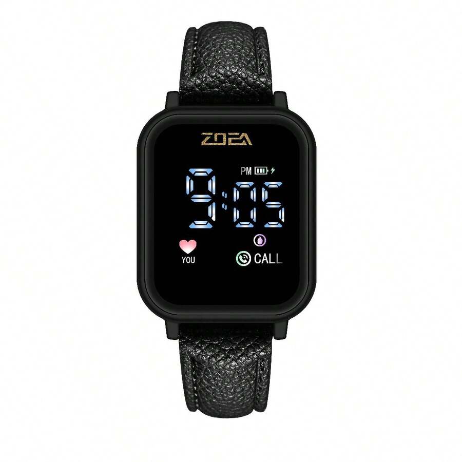 ZOEA Couple Digital Watches - 錶帶:黑色/錶殼:黑色 - 查看 1