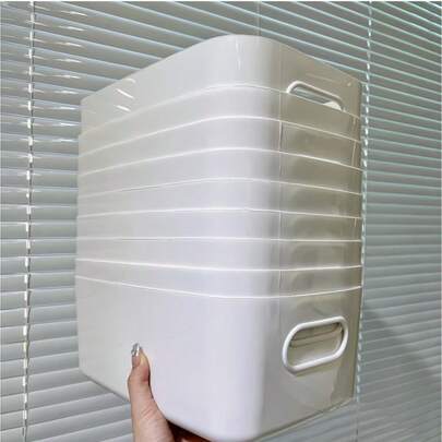 1/3/5pcs Portable Desktop Organizer, Multi-Functional Plastic Cosmetic Storage Box, Kitchen Utility Sorting Tray For Home, Office, And Dormitory Use, Desk & Drawer Organizer For Home Storage