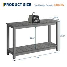 Outdoor Table - Grey - View 2