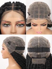 Super Long 45'' Square Knotless Spring Twist Braided Wigs For Women Full Lace Front Twist Braid Wig With Baby Hair Synthetic Braiding Wig Passion Twist Braids Wigs With Boho Curls End - Multicolor - View 9