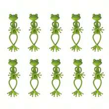 3/5/10个装青蛙造型植物支架，可爱青蛙花盆夹，用于固定攀援植物，多用途青蛙花盆装饰，藤蔓支撑，卡通植物枝条固定器，室内/室外花园装饰 - 青蛙樣式 - 查看 12