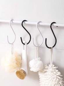 10pcs S-Shaped Multifunctional Hanging Hooks For Keys, Clothes, Hats, Bags, Kitchen, Bathroom - View 3