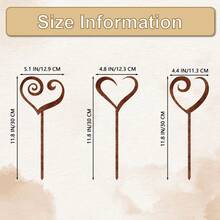3pcs/Set Vintage Heart-Shaped Metal Flower Pots, Home & Garden Decor Art, Wrought Iron Outdoor Planter, Warm & Romantic Gift For Family And Friends - Multicolor - View 3