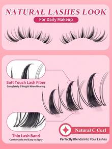 120pcs Cartoon Cluster Eyelashes Set, Spiky Cluster Eyelash Extension Set, Anime Style Eyelash Extension Kit, Suitable For DIY At Home, 10-14mm Cluster Eyelash Set Includes Adhesive, Sealant, Waterproof Agent And Tweezers - Multicolor - View 5
