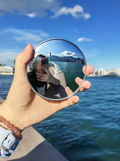 1pc Travel Photography Gadget - Convex Wide Angle Mirror For Photo Shooting, Available In Large & Small Size, Essential Travel Gift For Friends, Selfie Accessory, Compact Design, High-Quality Reflection, Content Creator