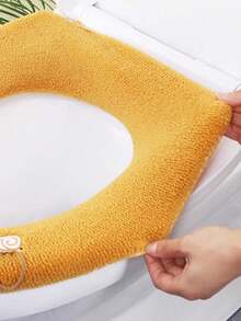 Toilet Seat Cover, Thickened Plush Toilet Seat With Handle, Suitable For All Seasons, Warm And Fashionable - Multicolor - View 2