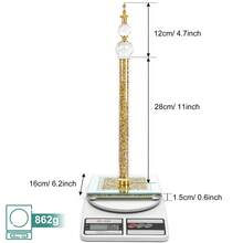 Bling Crystal Paper Towel Holder, Gold Standing Roll Dispenser With Weighted Base For Kitchen Countertop Or Bathroom, Square Design - Xem 2