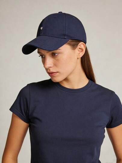 1pc Women's Casual Baseball Cap, Polyester Fiber, Versatile For Daily And Outdoor Use