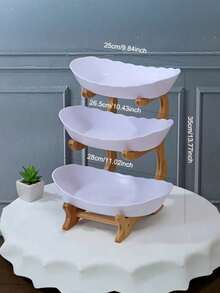 2/3 Tier Fruit Rack Snack Storage Tray - Plastic Fruit Bowl Set Suitable For Kitchen And Dining Room - Multi-Layer Fruit Snack Dessert Plate - Christmas Gift - Multicolor - View 8