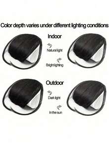 1件新款合成自然额头假发假刘海空气刘海假发女款逼真漫画齐刘海隐形假发 - 彩色 - 查看 10