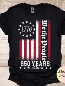 250th America Anniversary Shirt US 250 Years Sweatshirt We The People Shirt Vintage Independence Day Hoodie Patriotic Te (1) - 黑色 10 - 查看 6