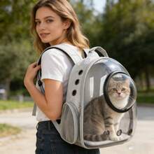 Pet Space Capsule Backpack, Small And Medium-Sized Cat, Puppy Or Rabbit Handbag, Transparent, Breathable, Heat-Resistant And Waterproof. This Fashionable And Lightweight Pet Bag Is Very Suitable For Travel, Hiking And Camping, With A Spacious And Highly Breathable Design. It Can Be Worn On The Back, Chest Or Hands. Protect The Delicate Needs Of Pets With Durable Shells. - 彩色 - 查看 14