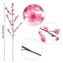 1支仿真樱花，仿真花茎，适用于高花瓶，仿真桃花，仿真梅花，家居室内客厅婚礼装饰，春季家居装饰花卉，美观的房间装饰 - 彩色 - 查看 2