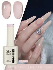 ZIMOOM 12毫升裸色及透亮色系果冻凝胶指甲油，半透明自然光泽美甲效果，可卸除，UV/LED灯固化，在家即可享受沙龙级美甲体验 - 彩色 - 查看 10