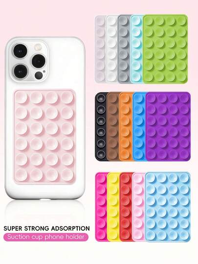 48 Double-Sided Suction Cup Phone Holders, With 24 Suction Cups On Each Side. They Are Detachable, Waterproof, 360° Rotatable. Suitable For Smooth Walls Such As Bathroom Walls, Glass Mirrors, Dressing Tables, Etc. Not Suitable For Rough Walls. Compatible With All Phones And Tablets, Including Android Phones. A Birthday Gift For Family And Friends. A Phone Holder For Phone Accessories.