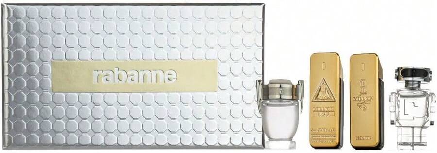 Paco Rabanne Mini Toiletry Gift Set For Men (4 X 0.2 Fl Oz) Miniature Travel Variety - Woody & Earthy - View 1