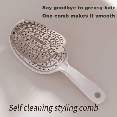 Quickly Detangling Hair Brush, Retractable Comb, TPE Anti-Hair Shedding Brush, Self-Cleaning Hair Brush, Designed For Women