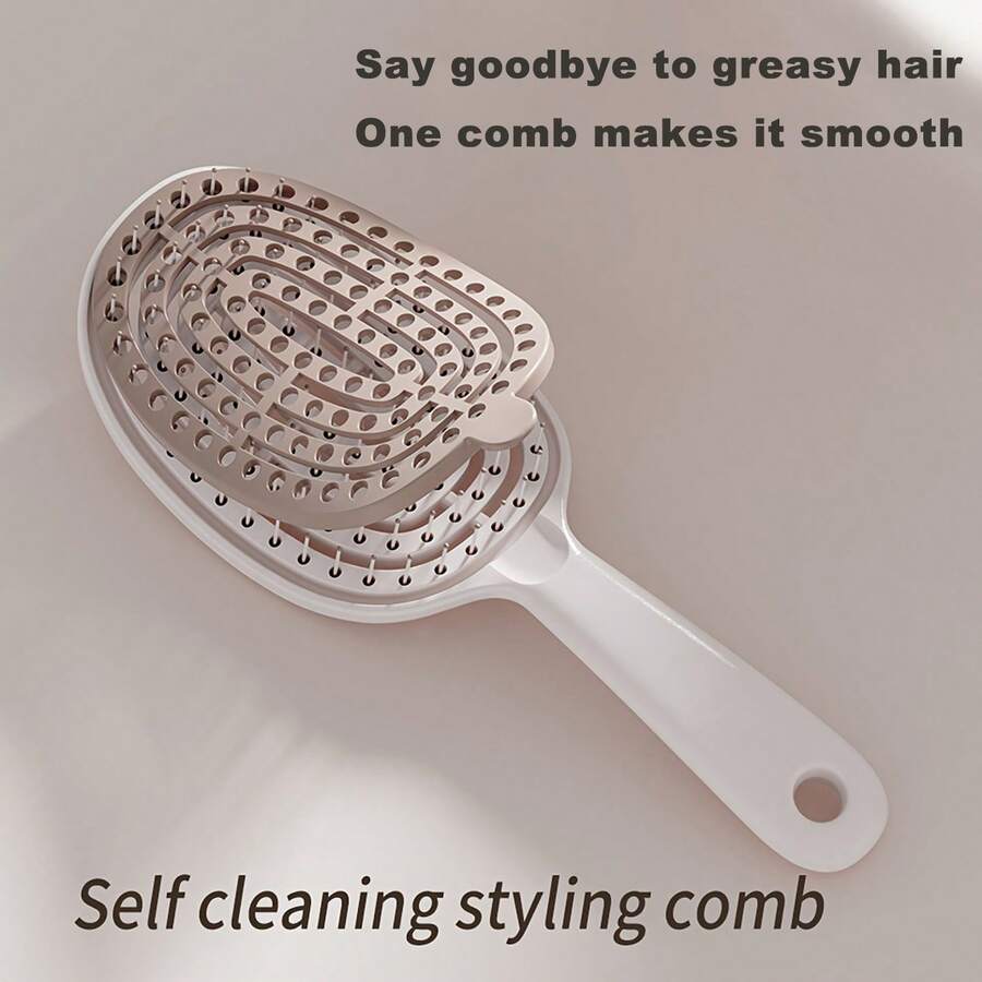 Quickly Detangling Hair Brush, Retractable Comb, TPE Anti-Hair Shedding Brush, Self-Cleaning Hair Brush, Designed For Women - Multiple Styles - View 1