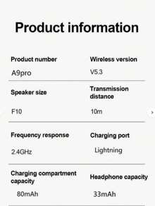 Auriculares inalámbricos con cancelación de ruido, equipados con tecnología de cancelación de ruido estéreo, calidad de sonido mejorada, ajuste cómodo, auriculares Bluetooth para juegos de baja latencia - Blanco - Ver 9