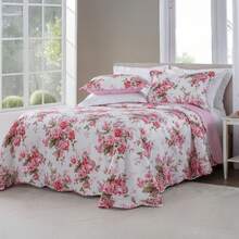 Queen Size Double-Sided Bedspread Set (3 Pieces) 2.40m X 2.60m With Pillowcases Rozac Liz - Liz 4 - View 8