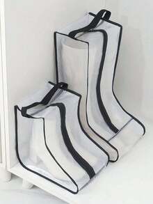 Tall Boot Storage Bag, Transparent Window Travel Shoe Cover, Home Organizer Bag, Dust-Proof - Multicolor - View 6
